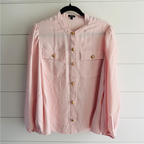 Express Tops - Express Light Pink Blouse, Size Medium